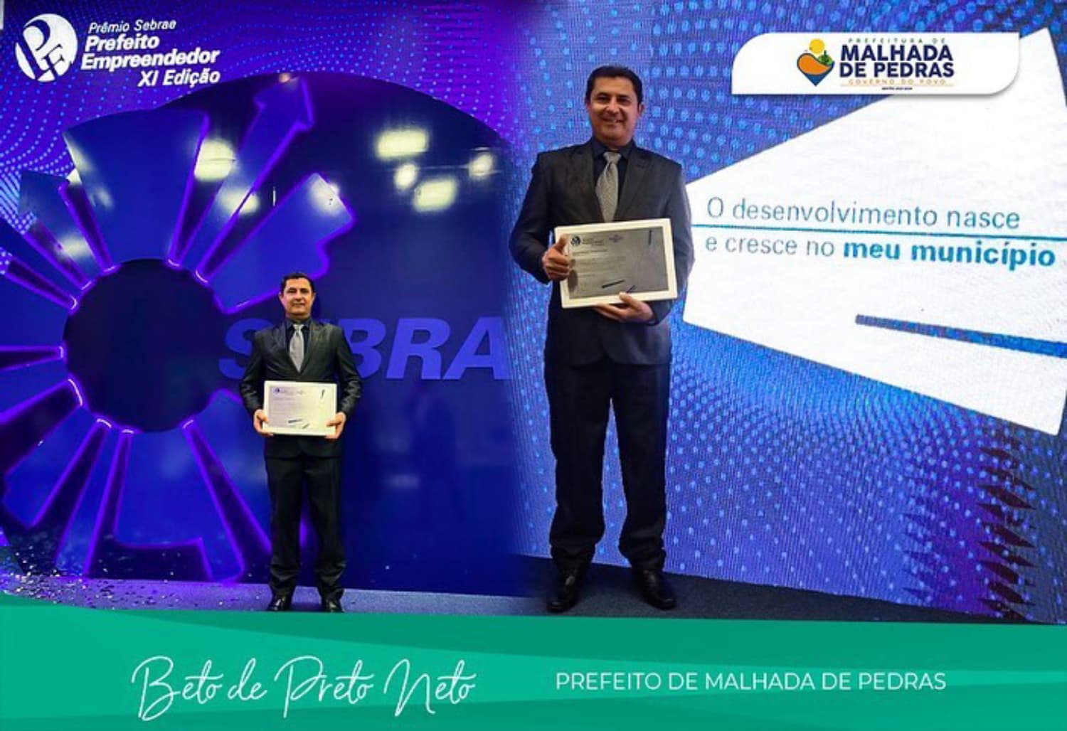 MALHADA DE PEDRAS FOI FINALISTA NA XI EDIÇÃO DO PRÊMIO SEBRAE